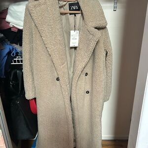 Zara Women's Beige Teddy Jacket